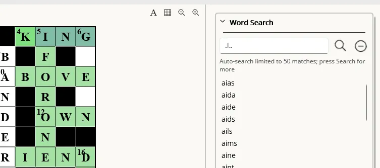 Example of tweaking words selected by auto-fill