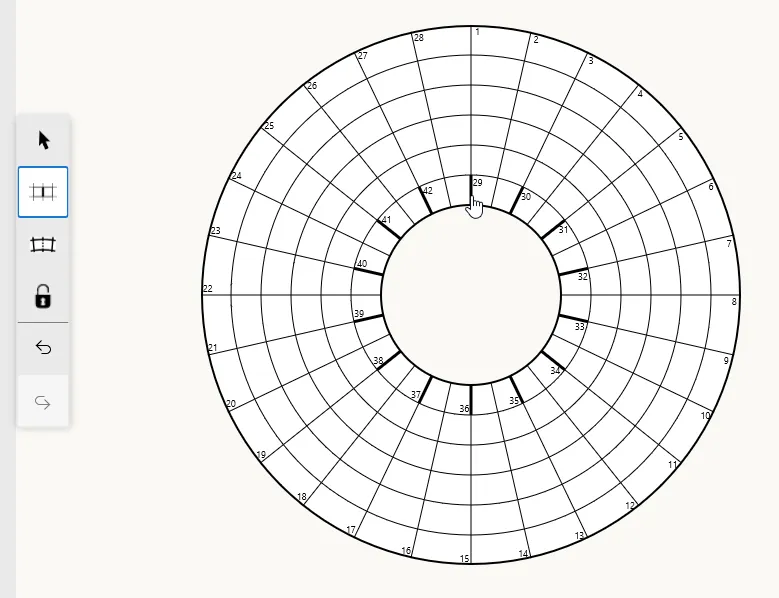 Using the Bar Tool with 14-fold bar symmetry