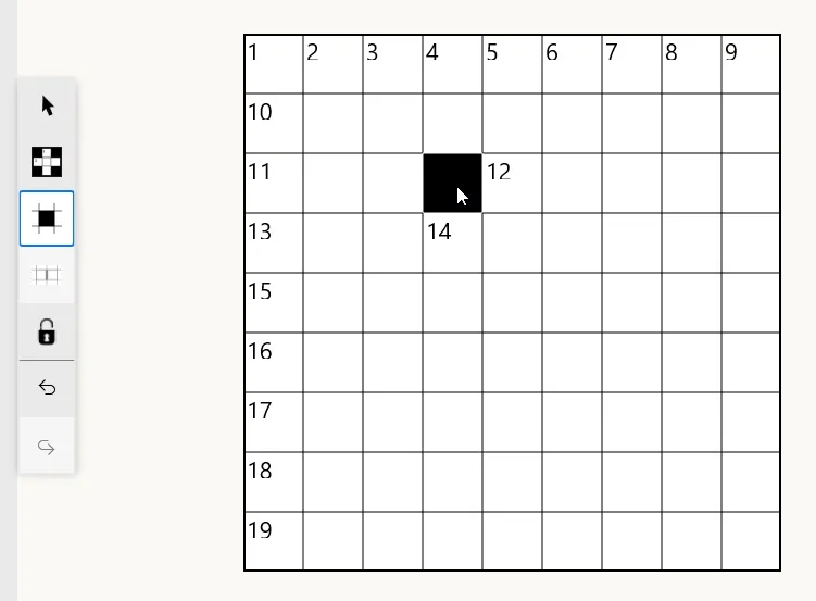 Using the Block Tool after clicking